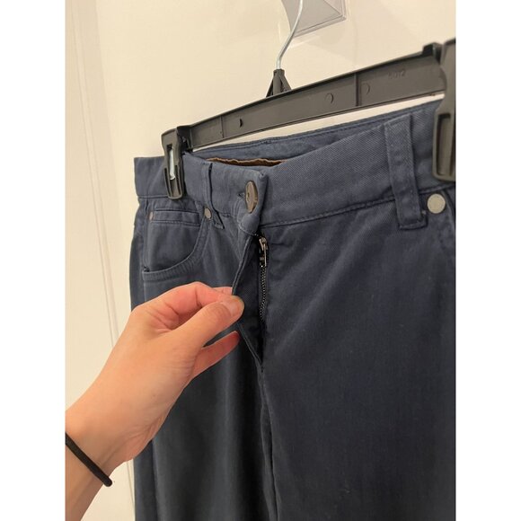 Brunello Cucinelli Twill Casual Chino Women's 5 Pocket Blue Pants Size 8 - Picture 6 of 15